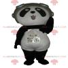 SPOTSOUND Panda REDBROKOLY Mascot in aviator outfit, bear costume view 1