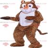 SPOTSOUND Brown and white tiger REDBROKOLY Mascot with black lines