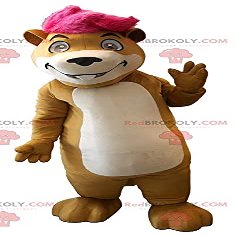 SPOTSOUND Groundhog hamster REDBROKOLY Mascot with a pink wick