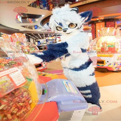 SPOTSOUND All hairy blue cat REDBROKOLY Mascot