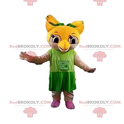 SPOTSOUND Yellow owl REDBROKOLY Mascot, owl costume, nocturnal bird