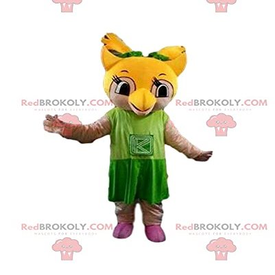 SPOTSOUND Yellow owl REDBROKOLY Mascot, owl costume, nocturnal bird