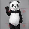 SPOTSOUND Black and white bear panda REDBROKOLY Mascot. Bear costume