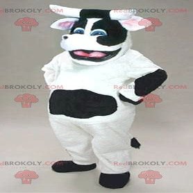 SPOTSOUND Black and white cow REDBROKOLY Mascot