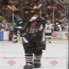 SPOTSOUND Brown reindeer REDBROKOLY Mascot in sportswear view 1