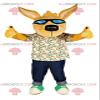 SPOTSOUND Yellow dog REDBROKOLY Mascot with sunglasses