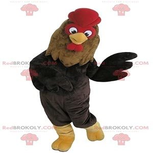 SPOTSOUND Giant black and red brown rooster REDBROKOLY Mascot