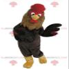 SPOTSOUND Giant black and red brown rooster REDBROKOLY Mascot view 1