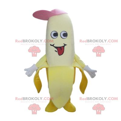 SPOTSOUND Banana REDBROKOLY Mascot with a cap, giant fruit costume