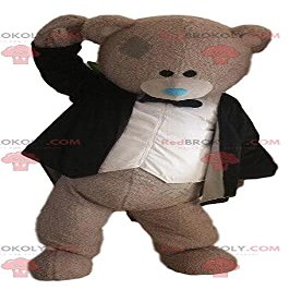 SPOTSOUND Gray bear REDBROKOLY Mascot, groom's costume, wedding costume