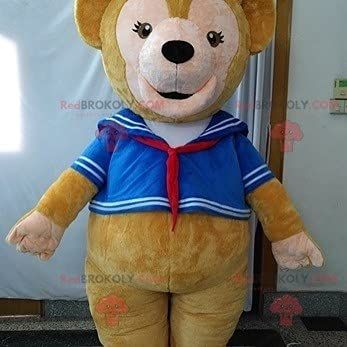 SPOTSOUND Beige and pink teddy bear REDBROKOLY Mascot in sailor outfit