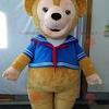 SPOTSOUND Beige and pink teddy bear REDBROKOLY Mascot in sailor outfit view 1