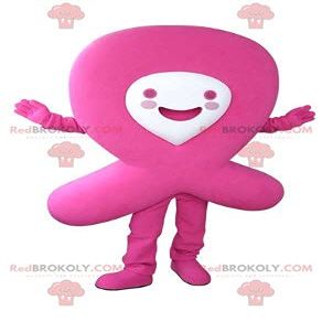 SPOTSOUND Pink ribbon REDBROKOLY Mascot. AIDS red ribbon