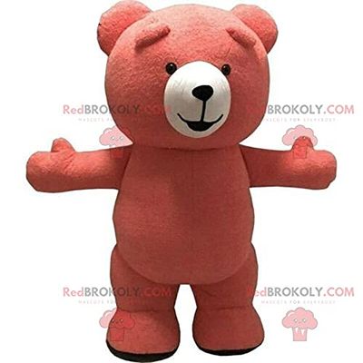 SPOTSOUND Big pink teddy REDBROKOLY Mascot, pink bear costume