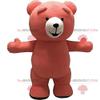 SPOTSOUND Big pink teddy REDBROKOLY Mascot, pink bear costume view 1