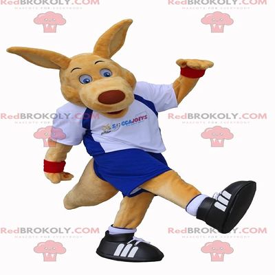 SPOTSOUND Giant kangaroo REDBROKOLY Mascot in sportswear