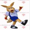 SPOTSOUND Giant kangaroo REDBROKOLY Mascot in sportswear