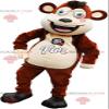 SPOTSOUND Funny brown and beige monkey REDBROKOLY Mascot