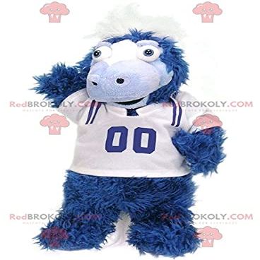 SPOTSOUND All hairy blue and white horse foal REDBROKOLY Mascot