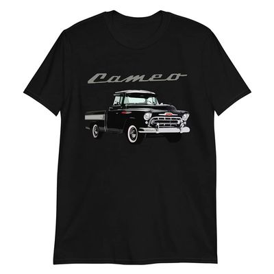 1958 Chevy Cameo 3100 Apache Truck Advanced Design Antique Pickup Short-Sleeve Unisex T-Shirt