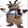 SPOTSOUND Brown ibex goat REDBROKOLY Mascot with large horns