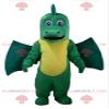 SPOTSOUND Giant and impressive green and yellow dragon REDBROKOLY Mascot view 1