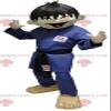 SPOTSOUND Karateka judoka REDBROKOLY Mascot. Asian REDBROKOLY Mascot in kimono view 1