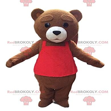 SPOTSOUND Big brown teddy REDBROKOLY Mascot, brown bear costume