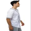 JC DISTRO Men's Short Sleeve Plain Button Down Baseball Jersey Team Jersey White X-Large view 3