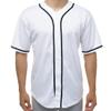 JC DISTRO Men's Short Sleeve Plain Button Down Baseball Jersey Team Jersey White X-Large view 4
