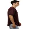 JC DISTRO Men's Short Sleeve Plain Button Down Baseball Jersey Team Jersey Burgundy 3X-Large view 3