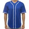 JC DISTRO Men's Short Sleeve Plain Button Down Baseball Jersey Team Jersey RoyalBlue Medium view 4
