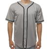 JC DISTRO Men's Short Sleeve Plain Button Down Baseball Jersey Team Jersey Grey Large view 4