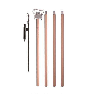 ShineTrip Outdoor Camping Folding Lamp Holder Portable Telescopic Double Head Lighting Pole