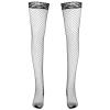 Alvivi Mens Sexy Fishnet Pantyhose Lace Trim Top Thin High Stockings Tight Leggings Lingerie Black One Size view 1