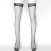 Alvivi Mens Sexy Fishnet Pantyhose Lace Trim Top Thin High Stockings Tight Leggings Lingerie Black One Size view 3