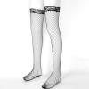 Alvivi Mens Sexy Fishnet Pantyhose Lace Trim Top Thin High Stockings Tight Leggings Lingerie Black One Size view 4