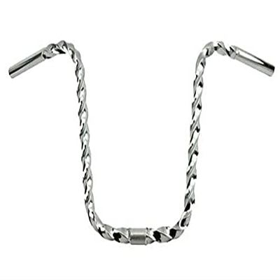 Chrome 15" All Square Twisted Bike Handlebar 25.4mm. Lowrider Bicycle Handlebar, Bike Handle bar.