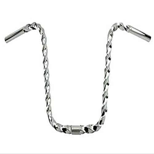 Chrome 15" All Square Twisted Bike Handlebar 25.4mm. Lowrider Bicycle Handlebar, Bike Handle bar.