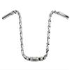 Chrome 15" All Square Twisted Bike Handlebar 25.4mm. Lowrider Bicycle Handlebar, Bike Handle bar. view 1