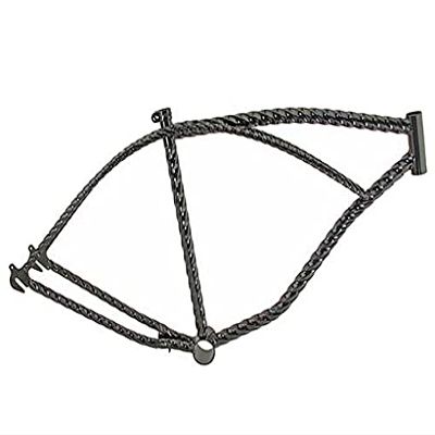 Lowrider Black 26" Hexagon Twisted Beach Cruiser Bike Frame. Beach Cruiser Bicycle Frame.