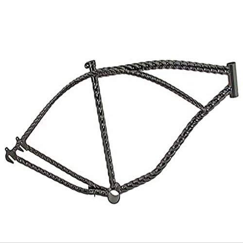 Lowrider Black 26" Hexagon Twisted Beach Cruiser Bike Frame. Beach Cruiser Bicycle Frame.