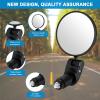 Accmor 2pcs Bike Mirror, Bar End Bicycle Riding Rearview Mirrors for Handlebars, Adjustable 360 Degree Rotatable Convex Mirror for Mountain Road Bikes view 3