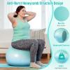 Sportneer Extra Thick Exercise Ball - 25.6''Yoga Ball with Quick Pump - Anti-Burst and Slip Resistant Fitness Ball Chair for Pregnancy and Physical Therapy (Blue Green) view 3