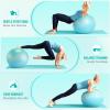 Sportneer Extra Thick Exercise Ball - 25.6''Yoga Ball with Quick Pump - Anti-Burst and Slip Resistant Fitness Ball Chair for Pregnancy and Physical Therapy (Blue Green) view 4