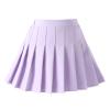 birbyrrly Girls School Uniform Skirts with Shorts  Solid Pleated Tennis Skort Basic Scooter Purple 140-8-9Y view 1
