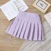 birbyrrly Girls School Uniform Skirts with Shorts  Solid Pleated Tennis Skort Basic Scooter Purple 140-8-9Y view 3