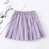 birbyrrly Girls School Uniform Skirts with Shorts  Solid Pleated Tennis Skort Basic Scooter Purple 140-8-9Y view 4
