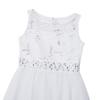 renvena Kids Sleeveless Lace Shiny Sequins Chiffon Flower Girls Dress Princess Wedding Pageant Birthday Party Gown Ivory 8 Years view 4