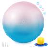 Sportneer Extra Thick Exercise Ball - 25.6''Yoga Ball with Quick Pump - Anti-Burst and Slip Resistant Fitness Ball Chair for Pregnancy and Physical Therapy (Pink Blue) view 1